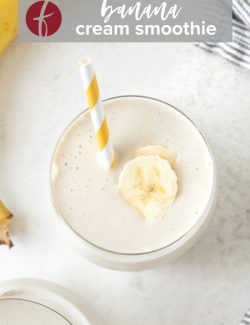 Banana smoothie recipe Pinterest pin 2