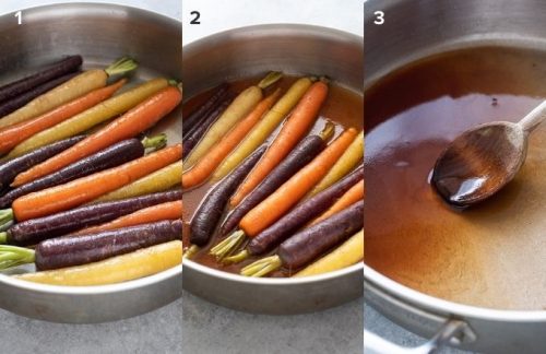 How to make glazed carrots collage