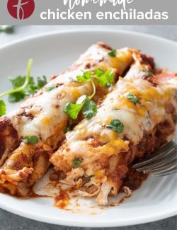 Easy Chicken Enchiladas Pinterest pin 1