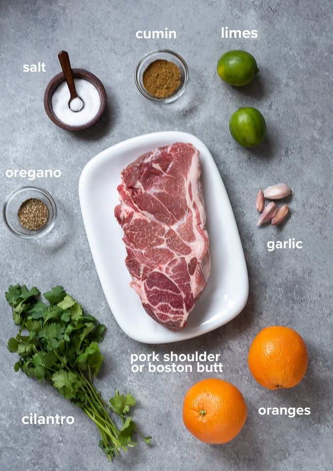 Pork carnitas ingredients