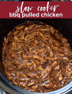 Slow Cooker BBQ Pulled Chicken pin 1