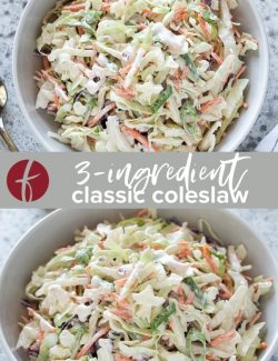 Classic coleslaw recipe collage