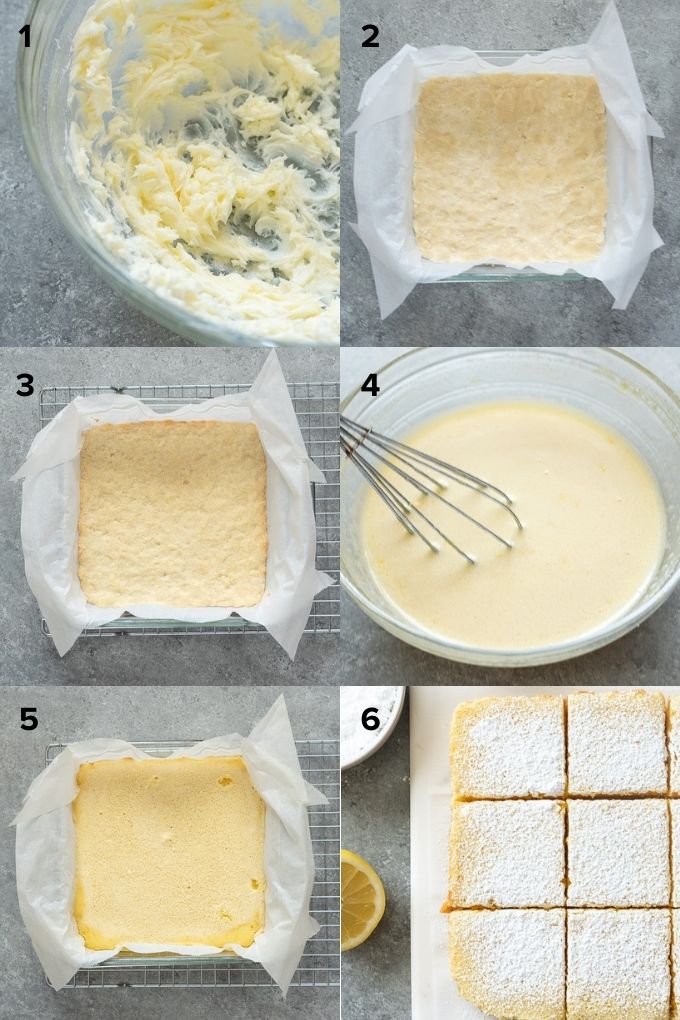How to make lemon bars collage