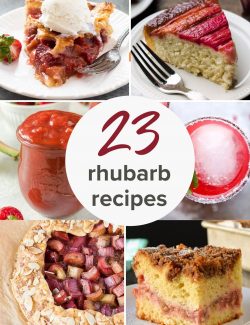 23 rhubarb recipes collage pin