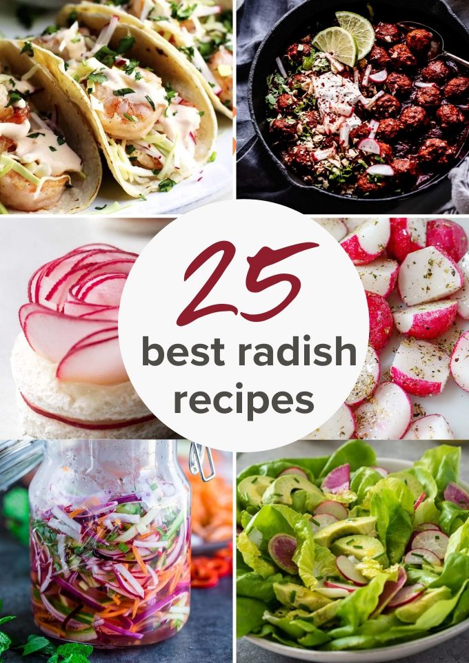25 best radish recipes collage pin