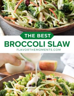 Broccoli slaw recipe long collage pin
