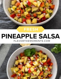 Pineapple salsa recipe long collage pin