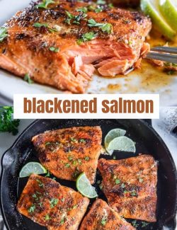Blackened salmon recipe short collage