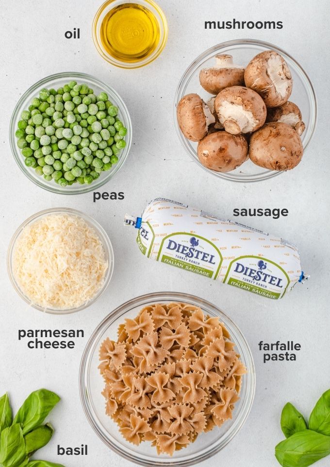 Turkey Italian sausage pasta ingredients