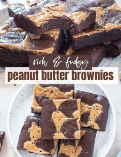 Peanut butter brownies short collage pin