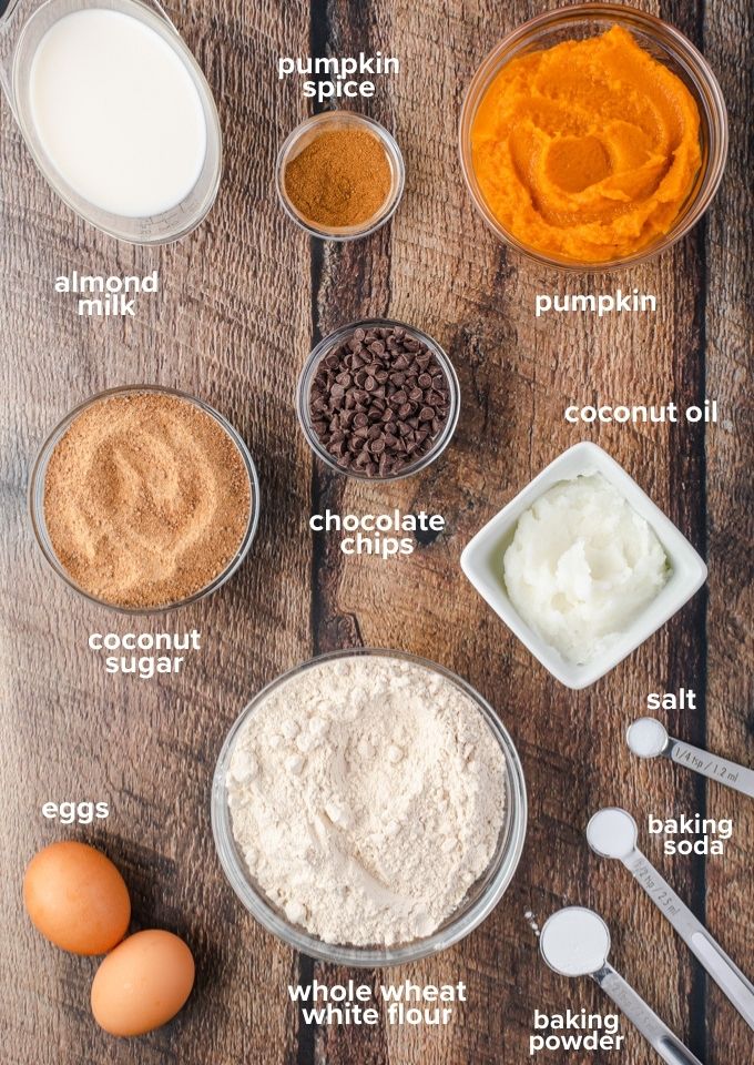 Healthy pumpkin bread ingredients