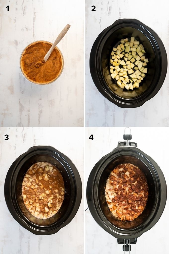 How to make apple crockpot steel cut oats