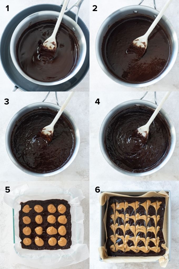 How to make peanut butter brownies