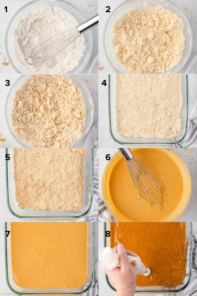 How to make pumpkin pie bars collage