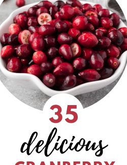 35 cranberry recipes long pin