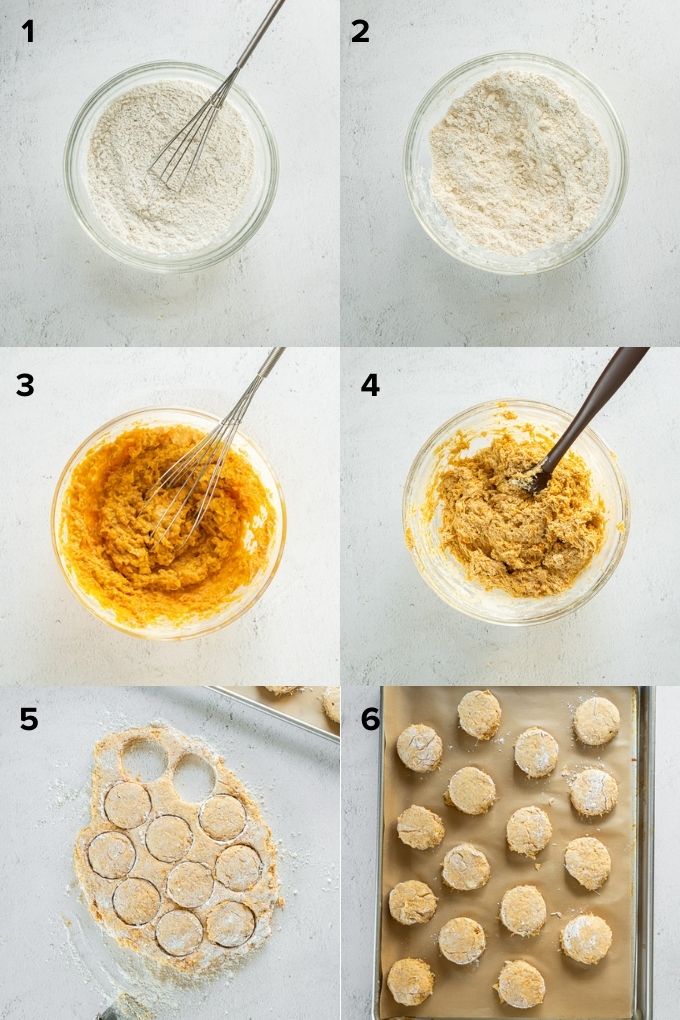 How to make sweet potato biscuits collage