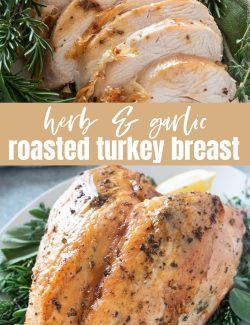 Oven roasted turkey breast long collage pin