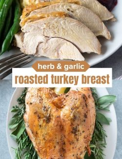 Roasted turkey breast recipe short collage pin