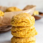 Stack of sweet potato biscuits