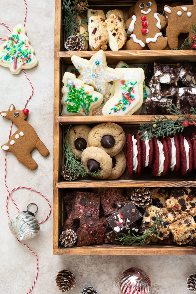 Cookie gift box with peanut blossom cookies, brownies and more!
