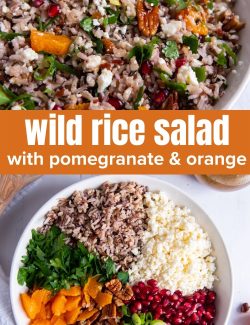 Wild rice salad long collage pin