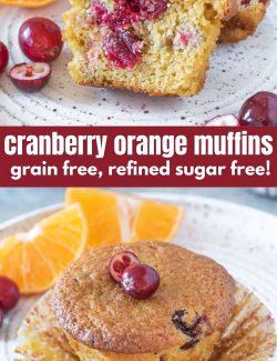 Cranberry orange muffin recipe long collage pin