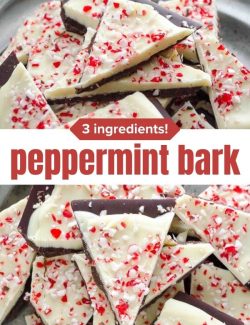 Peppermint bark recipe short collage pin