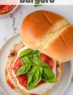 Ground chicken parm burgers long pin