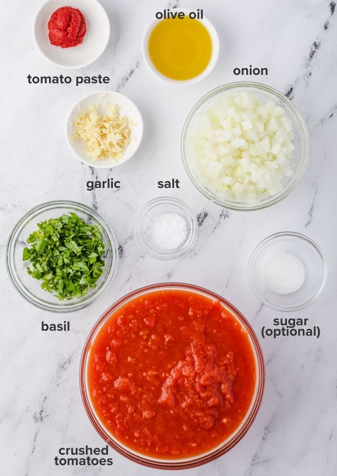 Homemade marinara sauce recipe ingredients