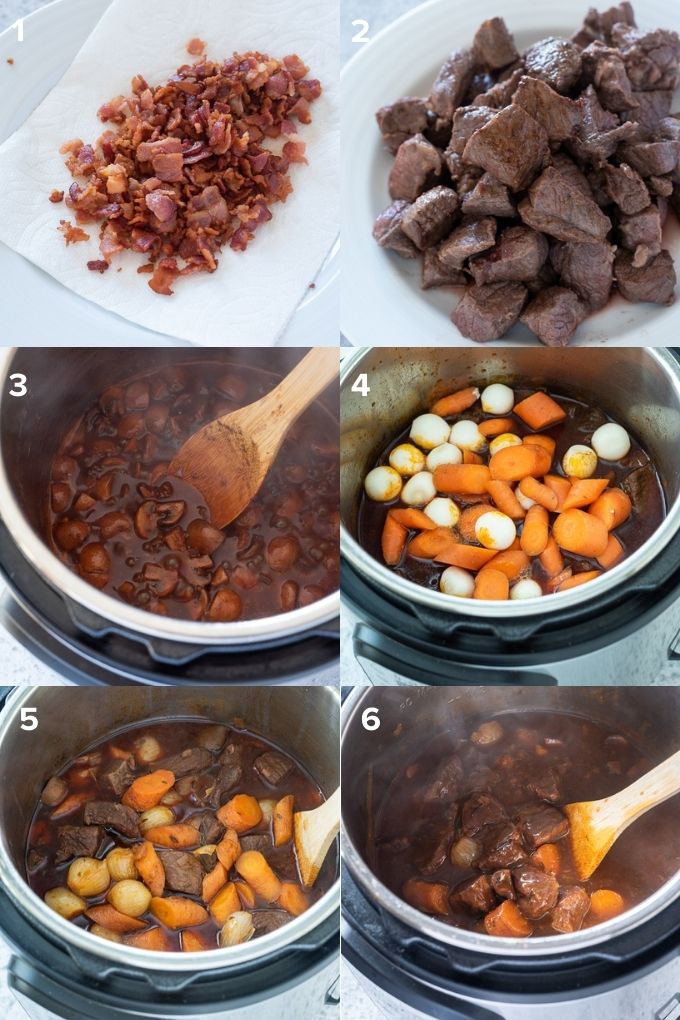 How to make beef bourguignon in the instant pot