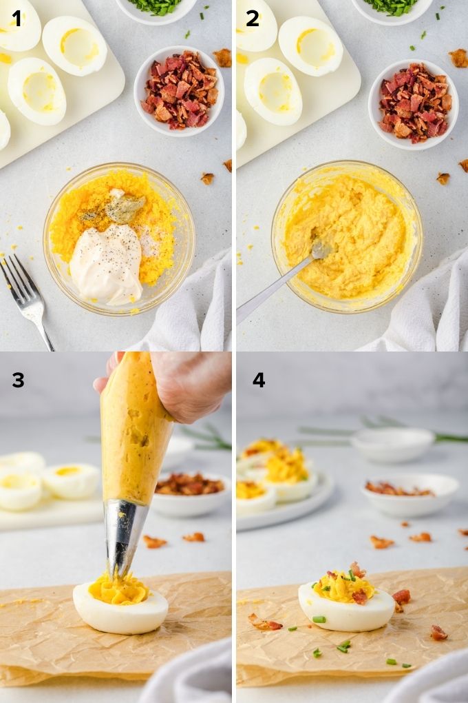 How to make deviled eggs with bacon