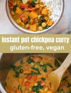 Instant pot chickpea coconut curry short collage pin