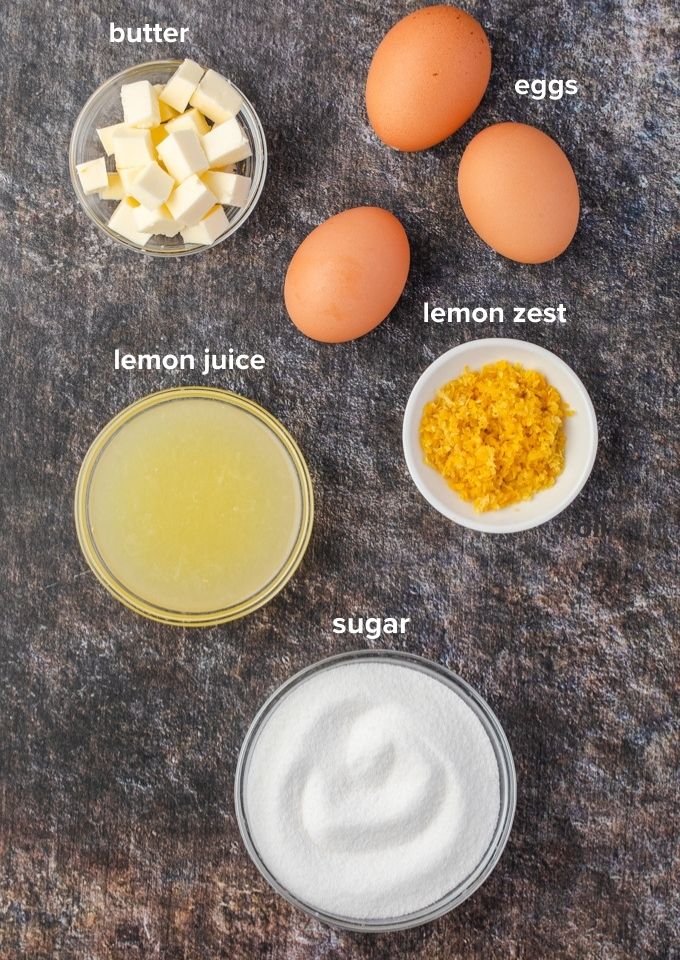 Lemon curd recipe ingredients