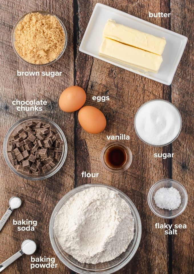 Skillet chocolate chip cookie ingredients