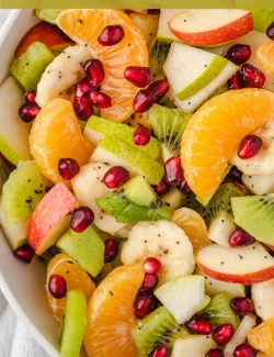 Winter fruit salad recipe long collage pin