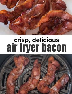 Crispy bacon in air fryer long collage pin