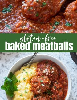 Baked meatball recipe long collage pin