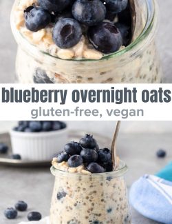 Blueberry overnight oats long collage pin