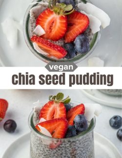 Chia seed pudding recipe short collage pin