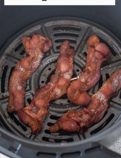 Crispy bacon in the air fryer long pin