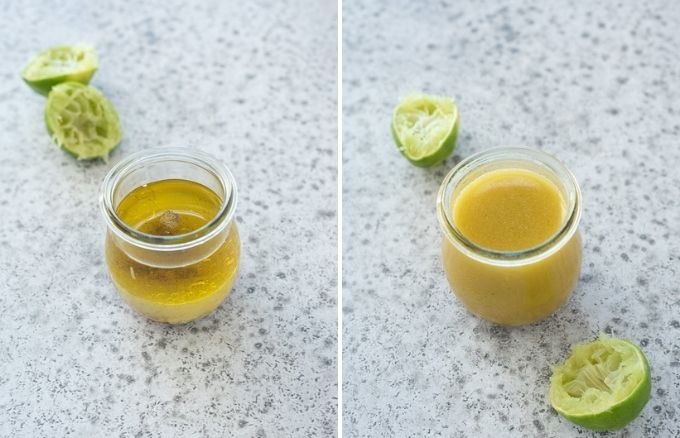 How to make honey lime dressing collage