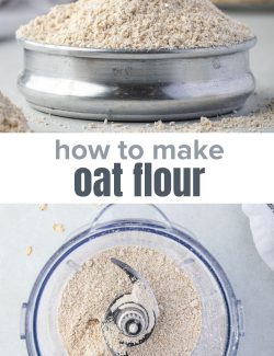 How to make oat flour long collage pin