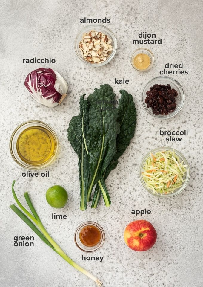 Kale slaw with honey lime dressing ingredients