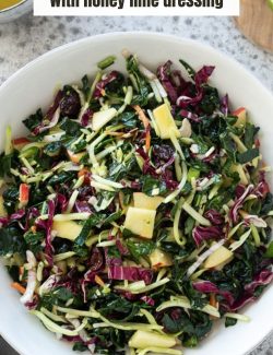 Kale Slaw with Honey Lime Dressing long pin