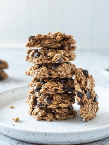 Stack of Banana Oatmeal Breakfast cookies