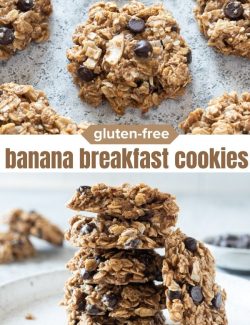 Gluten-free banana breakfast cookies short collage pin