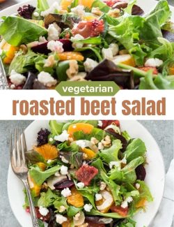 Roasted beet salad short collage pin
