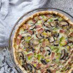 Meal prep quiche in pie pan