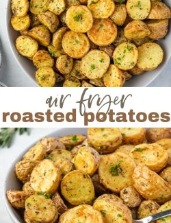 Air Fryer Roasted Potatoes long collage pin
