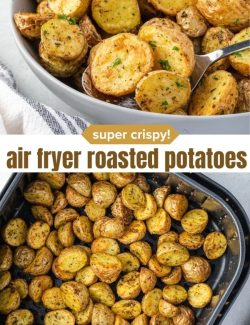Air fryer roasted potatoes short collage pin